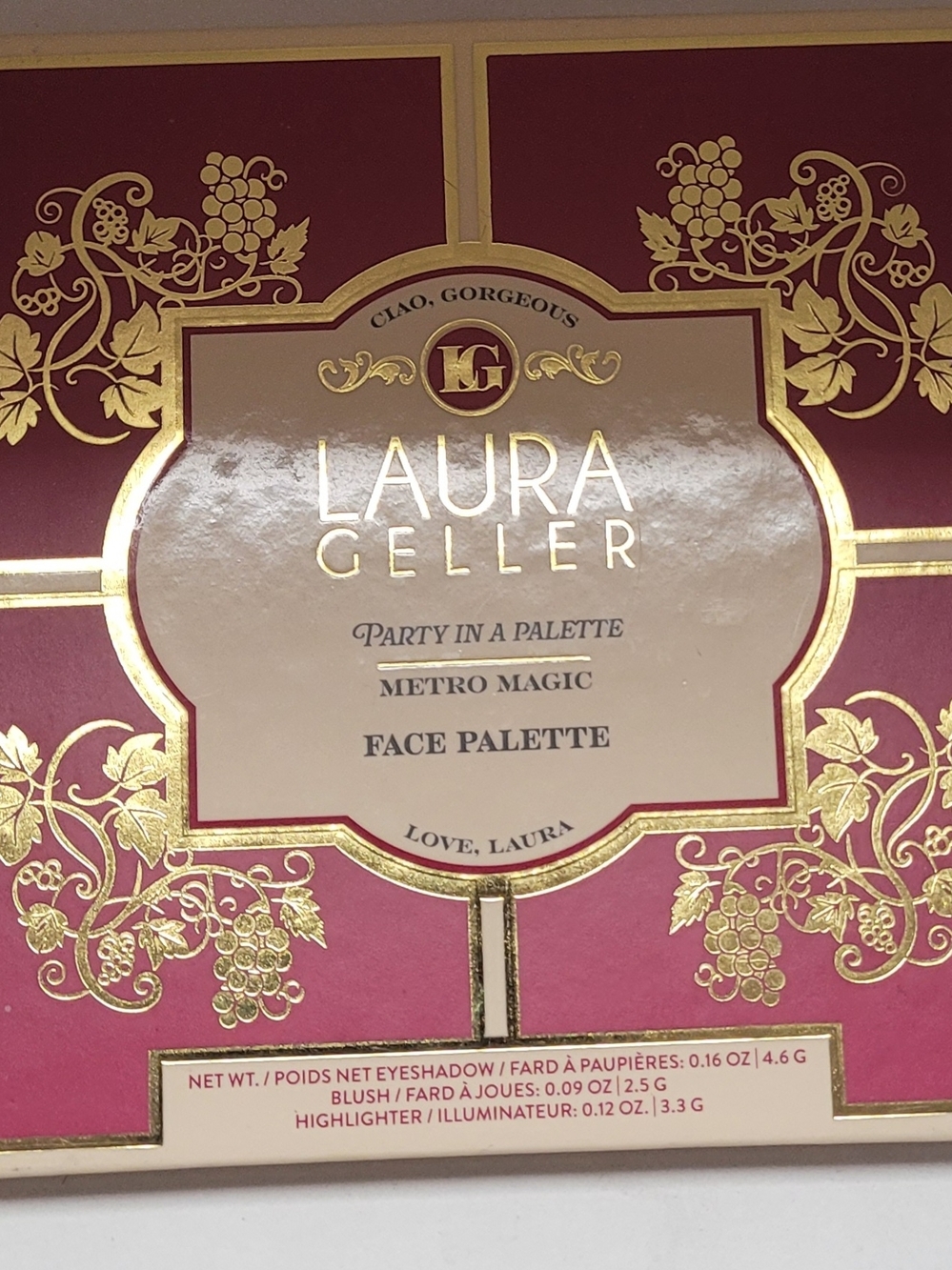 Laura Geller Metro Magic Face Palette - Pink & Gold Packaging